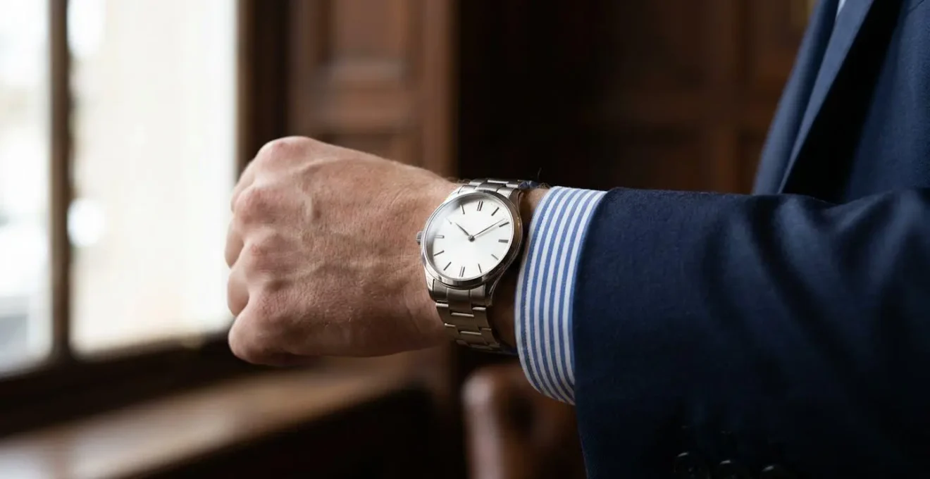 Comparaison visuelle de différentes tailles de montres sur un poignet masculin