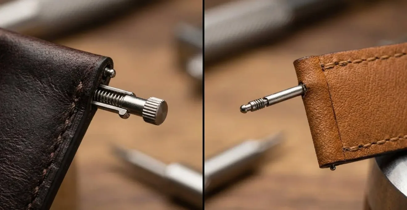 Comparaison visuelle entre système quick-release et boucle traditionnelle