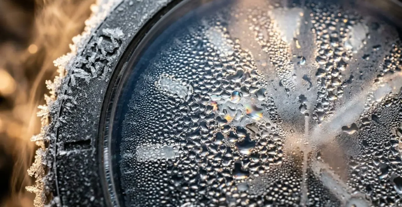 Test de choc thermique sur une montre de luxe montrant la formation de condensation